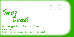 inez deak business card